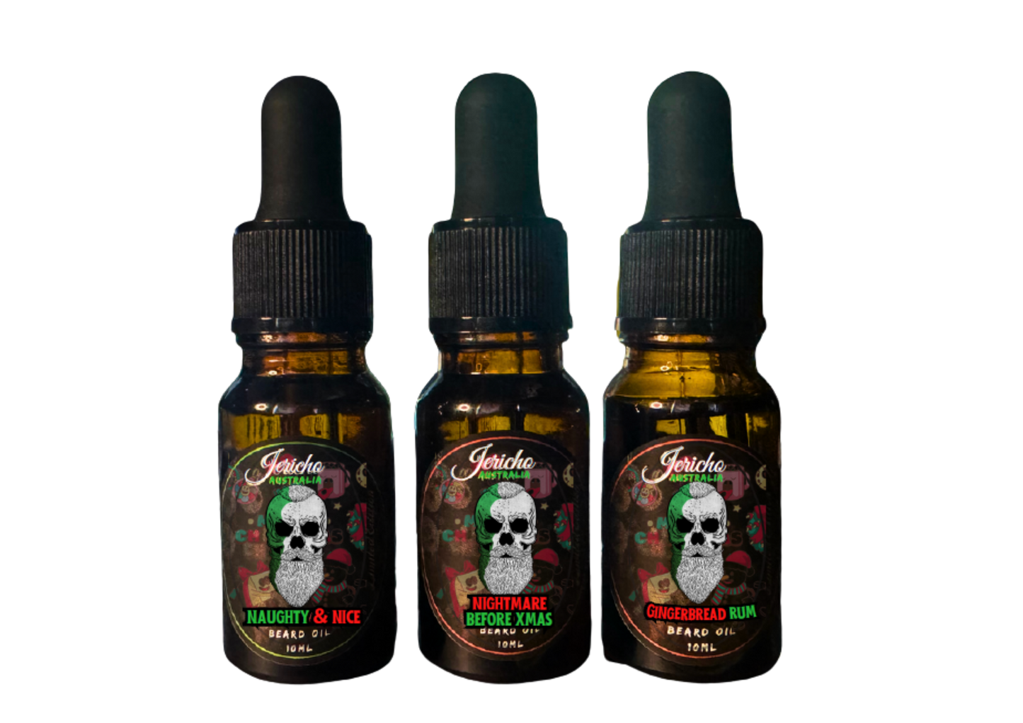 3 x 10ml XMAS Beard Oils